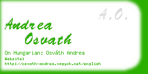 andrea osvath business card